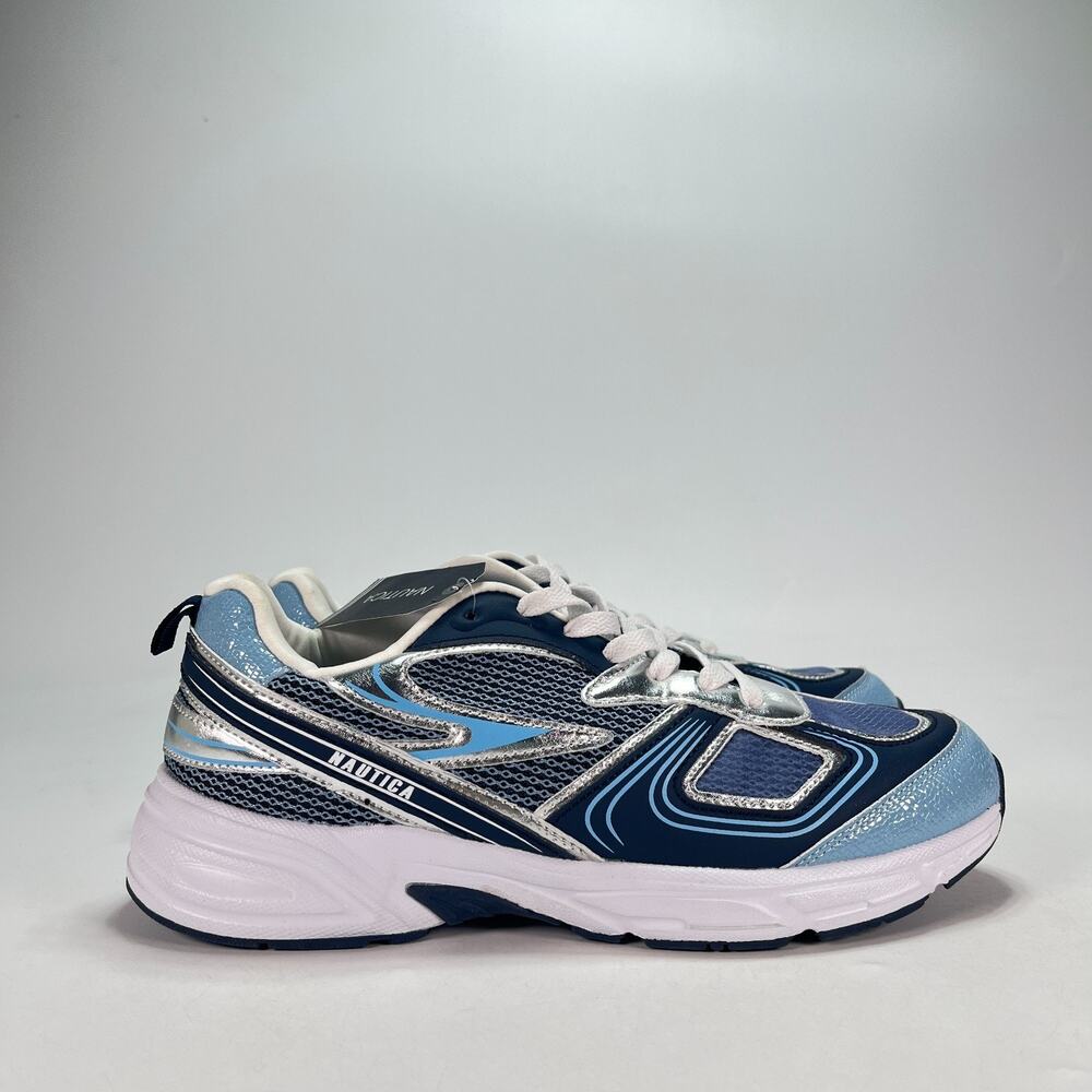 Nautica Perelto Blue Silver Running Sneakers Jogging Shoes KW3157 Womens Sz 9.5